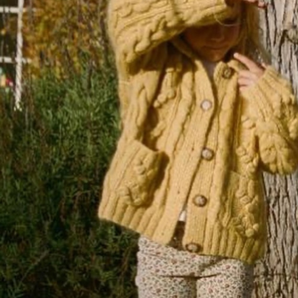 Doen Rive Cardigan in Chamomile NWOT